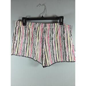 Pink Striped Women's Sleep Shorts XL NEW Lounge Shorts